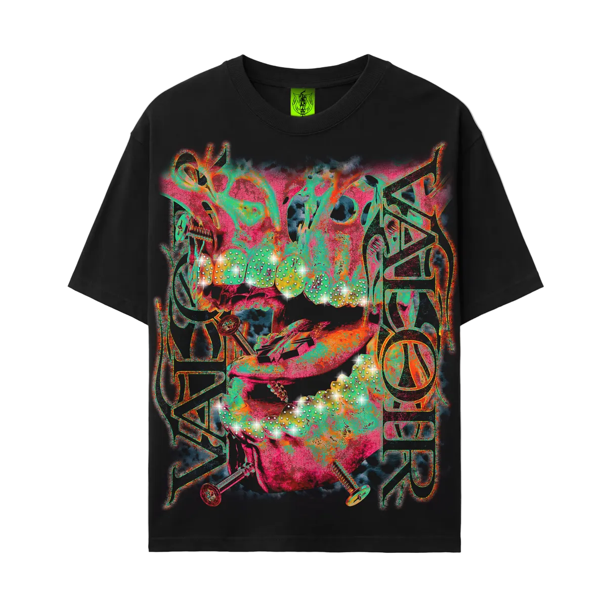 VALOIR MADE SCREW MOUTH RHINESTONE TEE