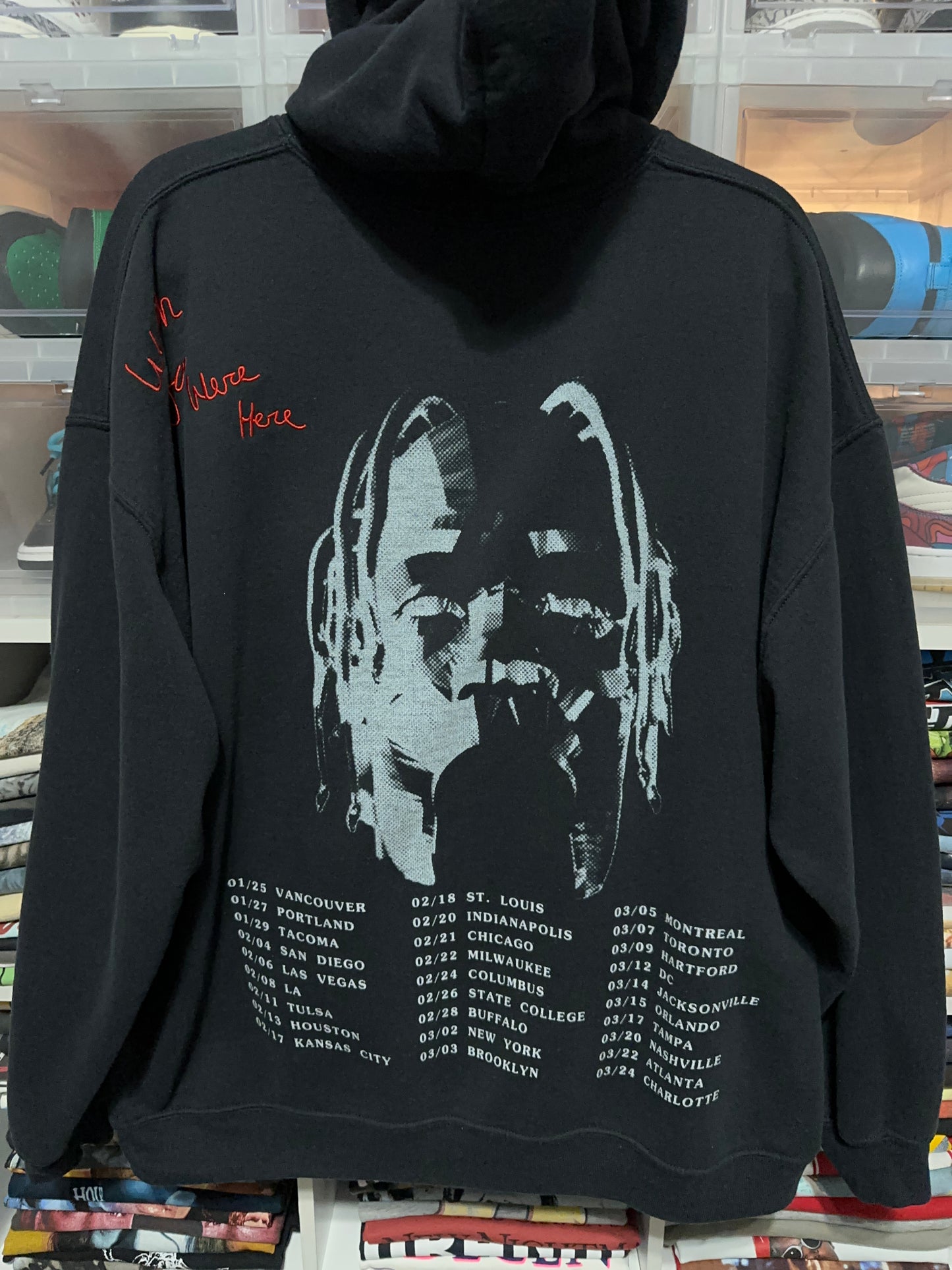 Travis Scott Astroworld Tour Hoodie Wish You Were Here Size Large