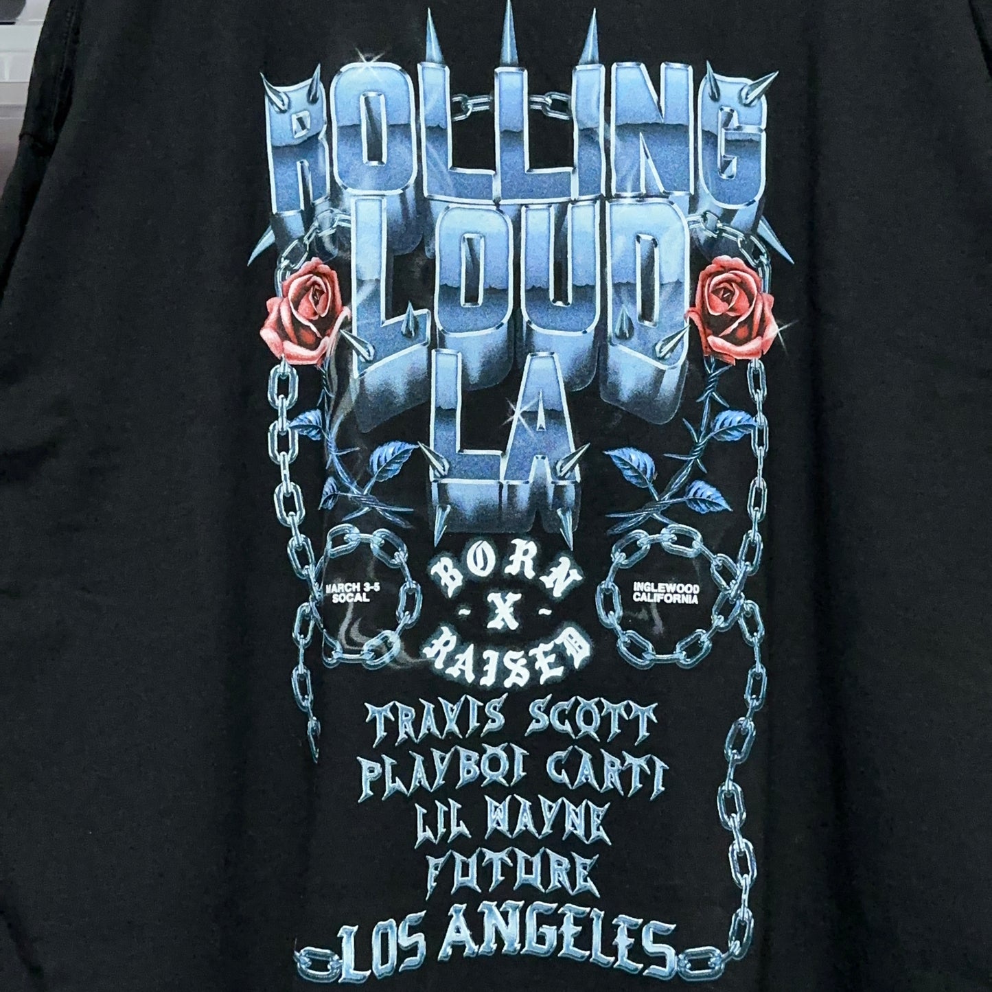 Born x Raised Rolling Loud T-Shirt XXL Travis Scott Playboi Carti Lil Wayne Future Tour