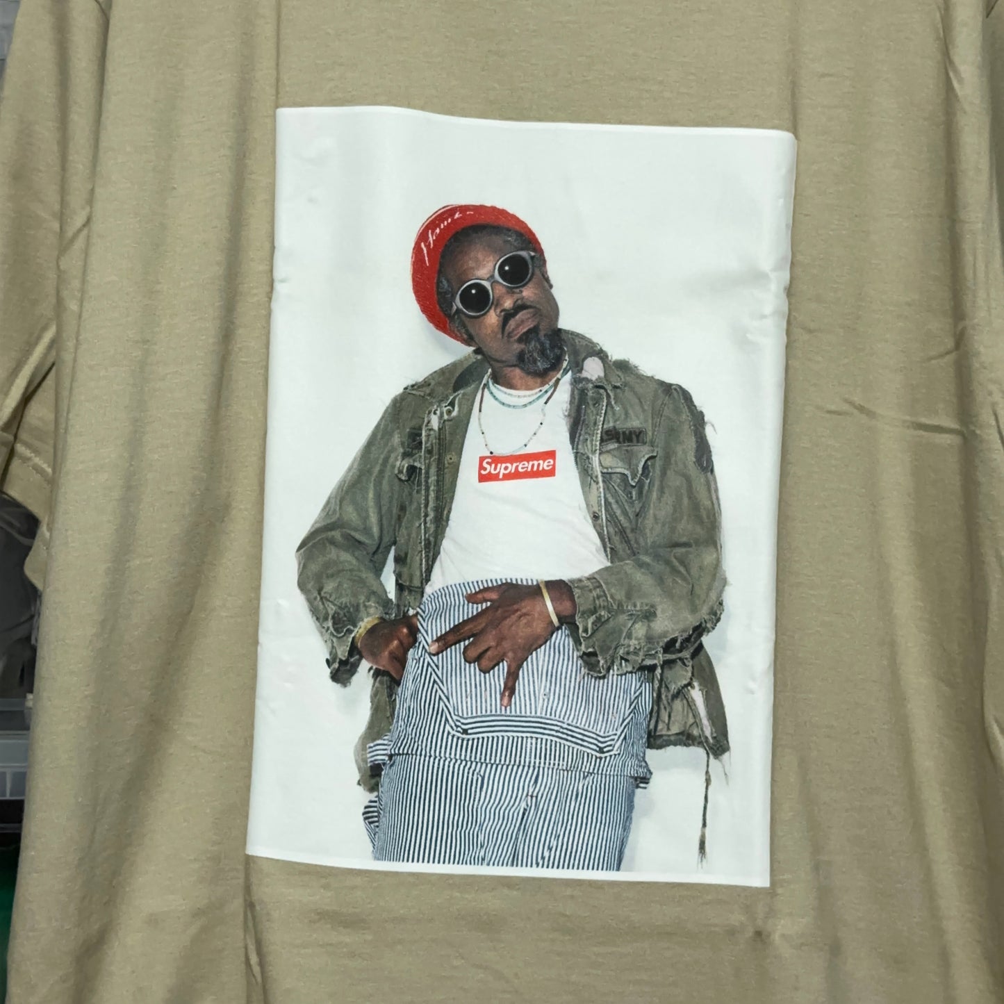 Supreme Andre 3000 Photo Tee Stone XL