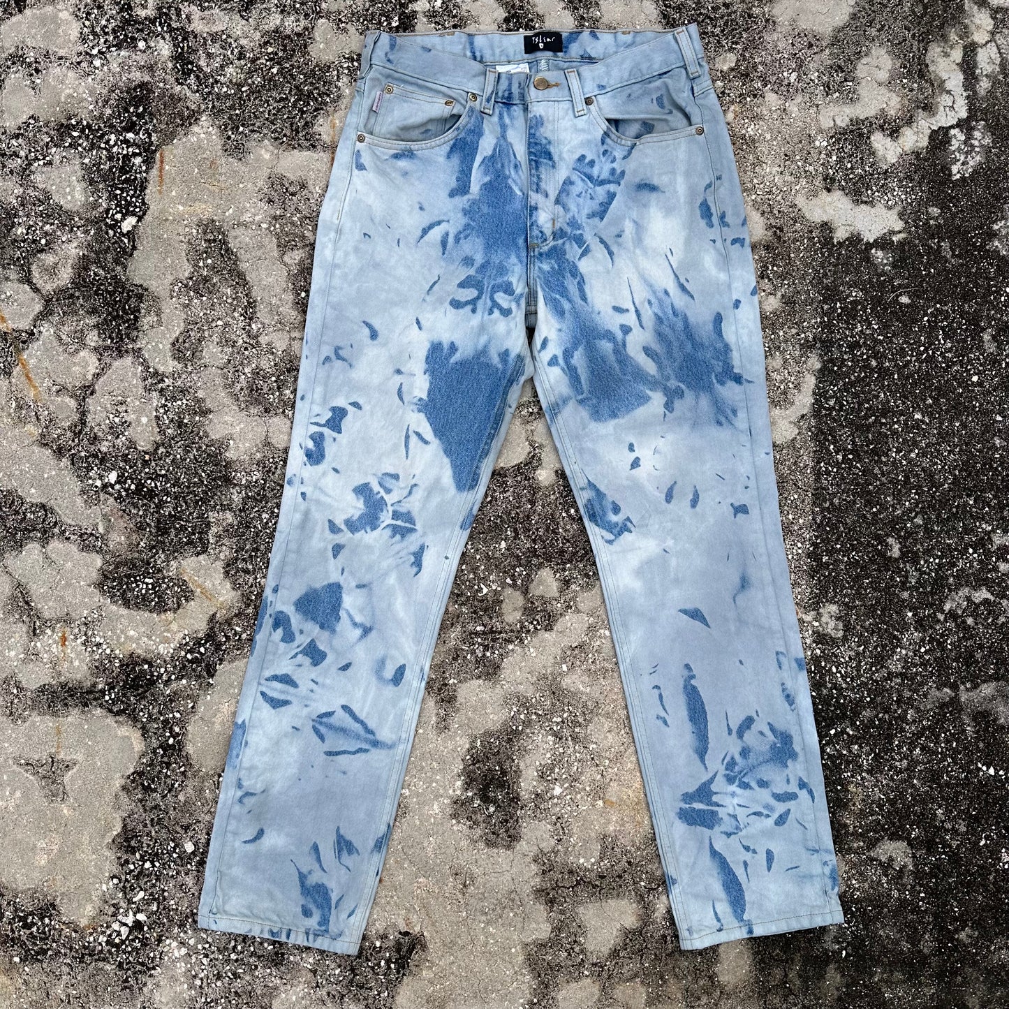 Carhartt x Tyliar Jeans 32x32 Acid Wash Blue Reworked Denim