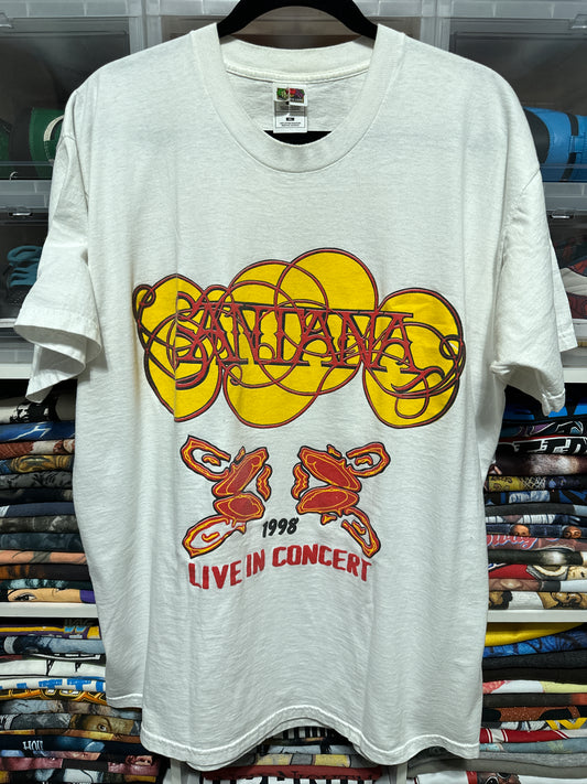 Vintage 90s Santana Live In Concert Tour Tee XL