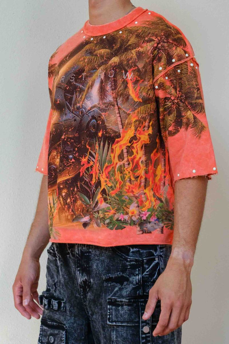 FIRST ROW LOST UTOPIA BROKEN VISION CROPPED TEE
