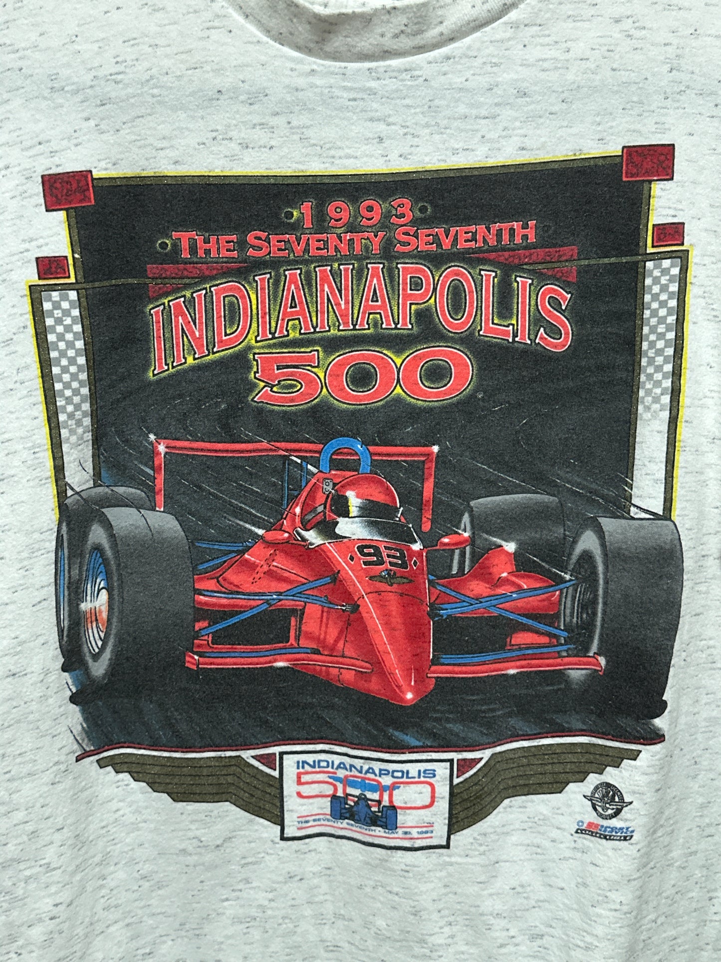 Vintage 90s Indy 500 Racing Big Graphic T-Shirt and Snapback Hat Bundle