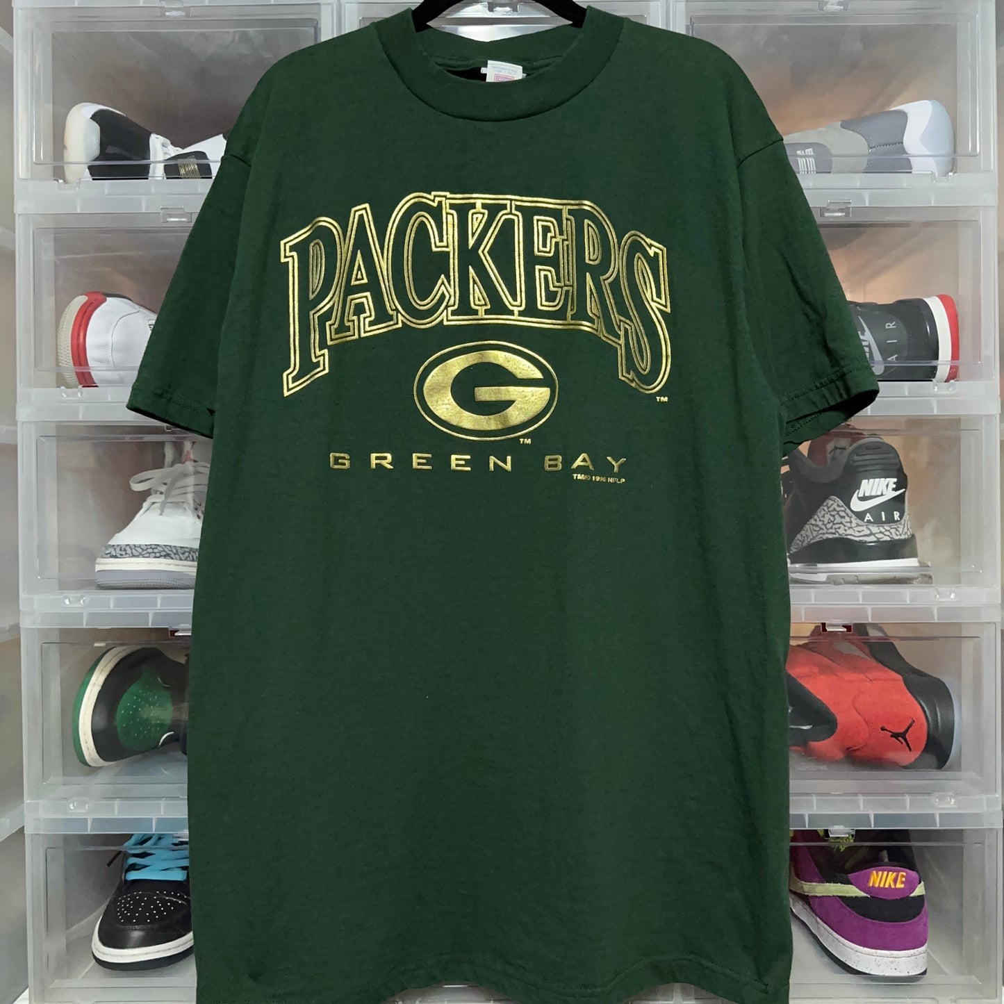 Vintage 90s Green Bay Packers Logo 7 NFL Football T-Shirt XL