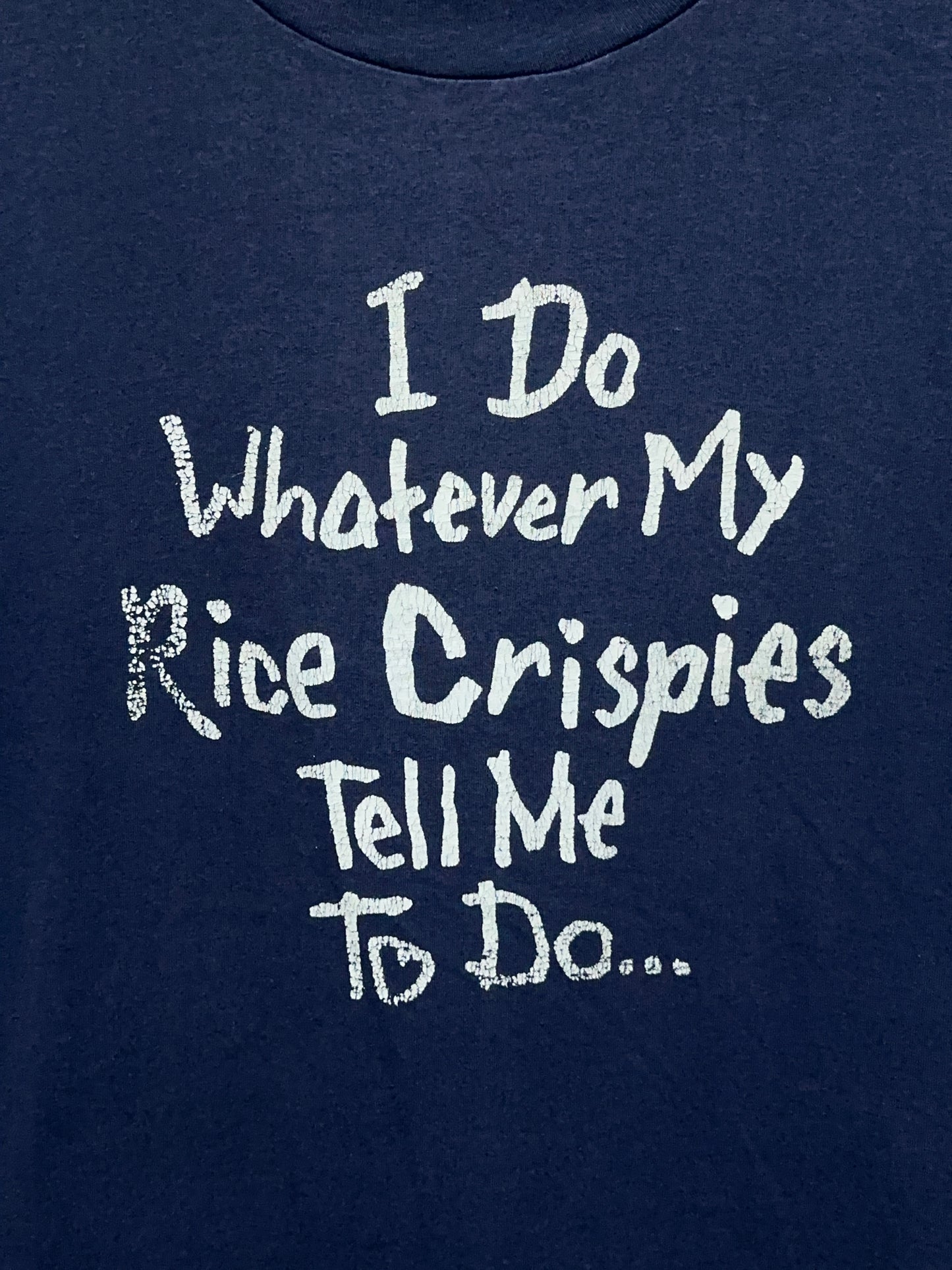 90's Vintage I Do What My Rice Crispies Tell Me Funny Adult Humor Tee XL