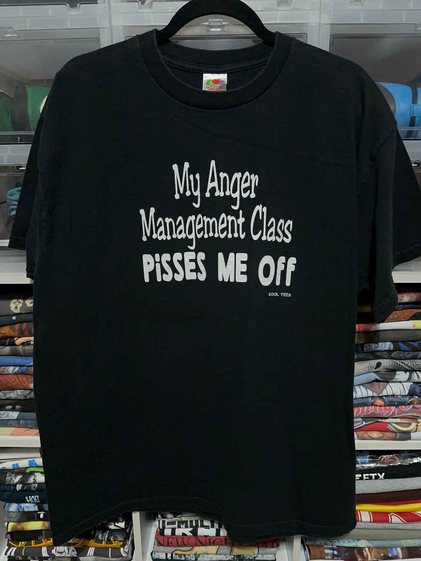 Y2K My Anger Management Class Pisses Me Off Funny Adult Humor Tee XL