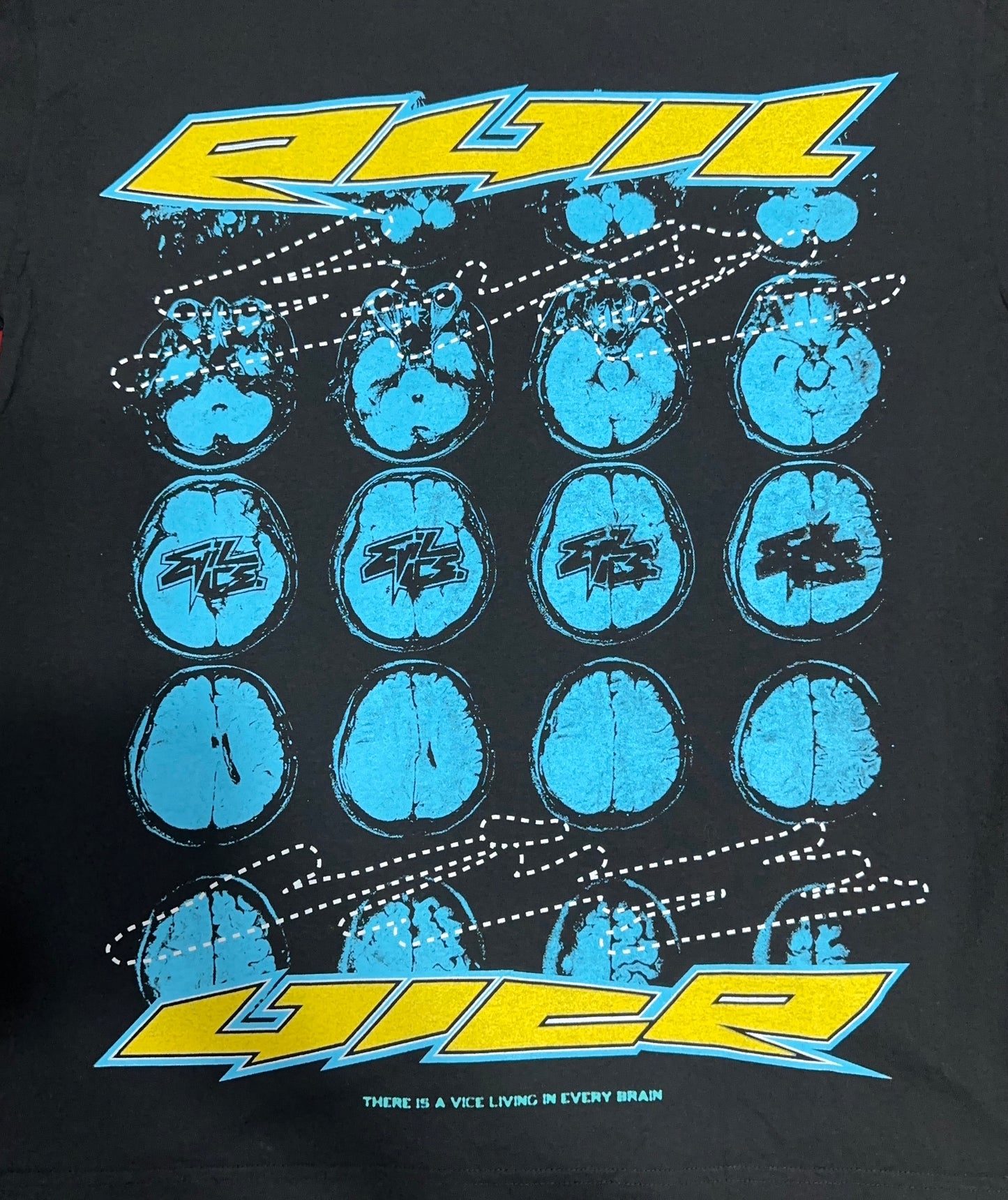 Evil Vice Brain Graphic Tee Size Medium