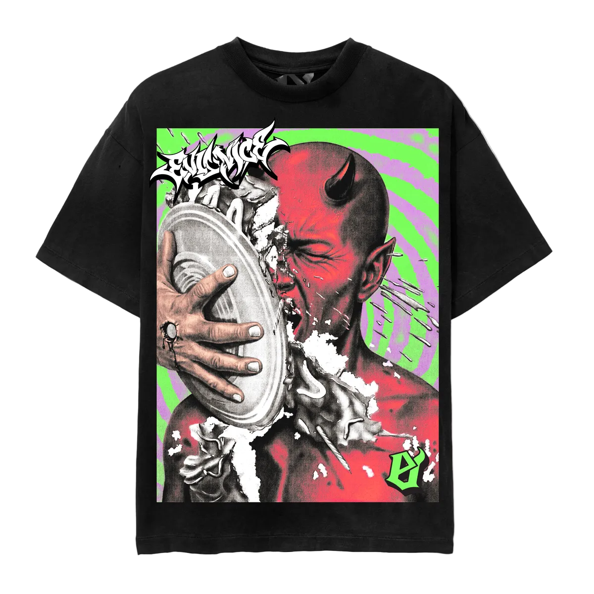 EVIL VICE DEMON SMASH TEE BLACK
