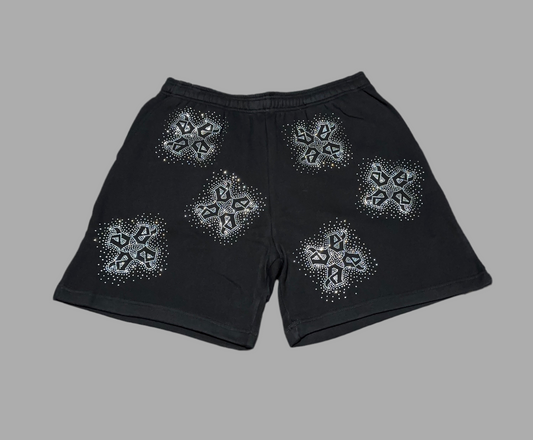 Evil Vice Rhinestone Dust Shorts XXL