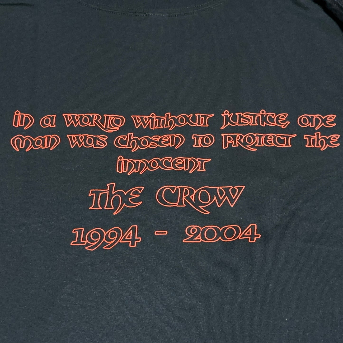 Vintage 2000s The Crow Anniversary Movie Promo Photo Tee Large