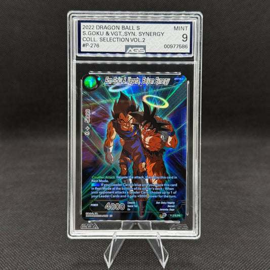 Dragon Ball Super Son Goku & Vegeta, Saiyan Synergy P-276 AGS 9 Mint