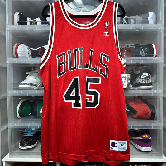 Vintage Champion Michael Jordan Chicago Bulls Jersey Size 48 XL RARE