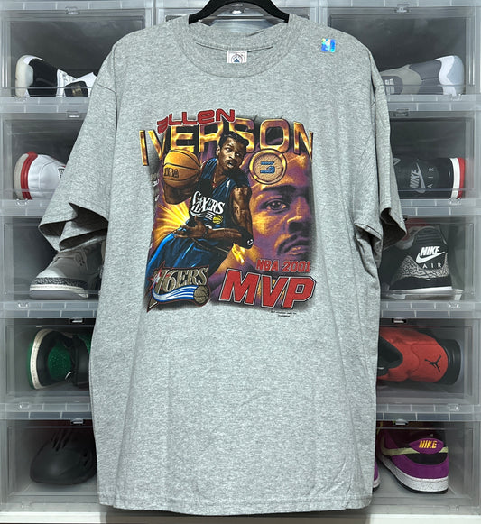 Vintage Allen Iverson Coin Tee 2001 NBA MVP Graphic XL DEADSTOCK