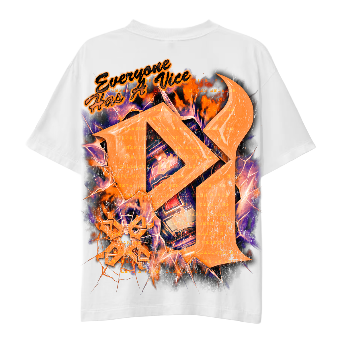 EVIL VICE EX FLAME TEE WHITE