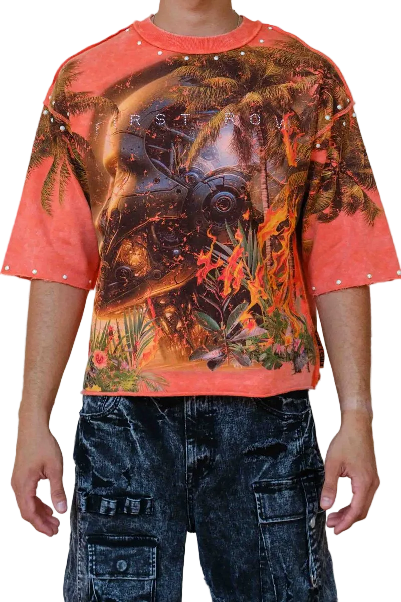 FIRST ROW LOST UTOPIA BROKEN VISION CROPPED TEE