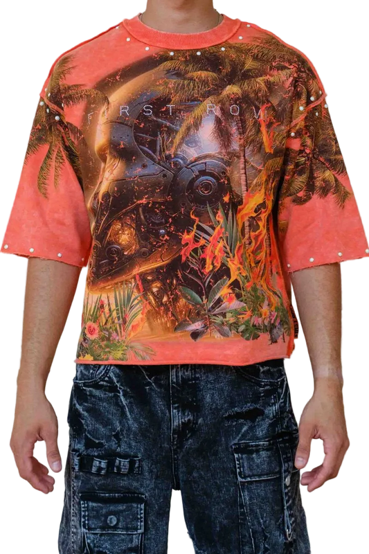 FIRST ROW LOST UTOPIA BROKEN VISION CROPPED TEE