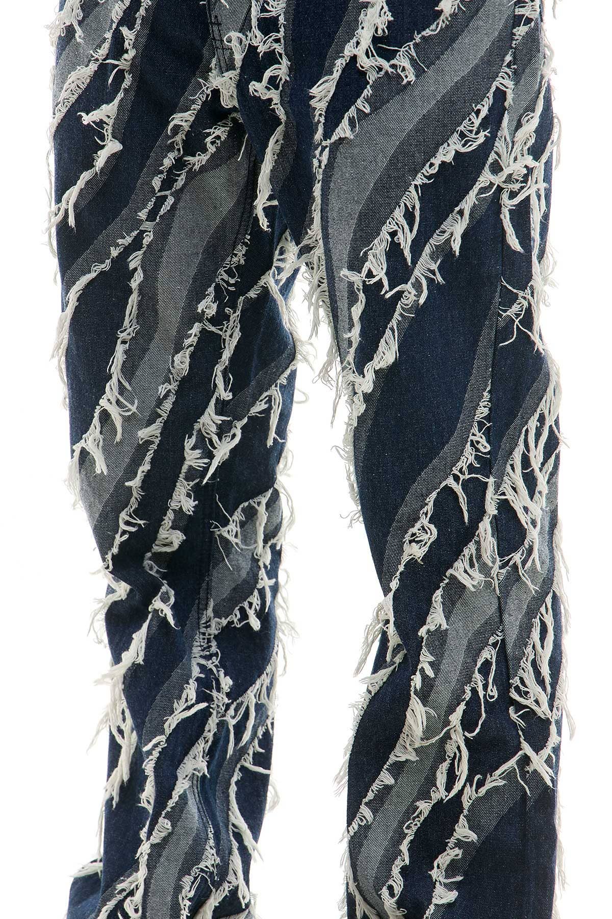 KDNK DIAGONAL RAW EDGE JEANS