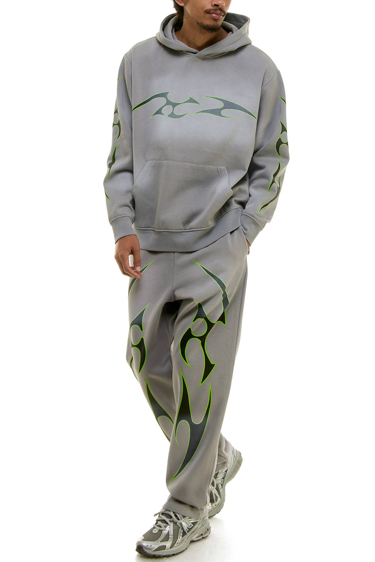 KDNK TRIBAL LOGO HOODIE AND SWEATPANTS SET
