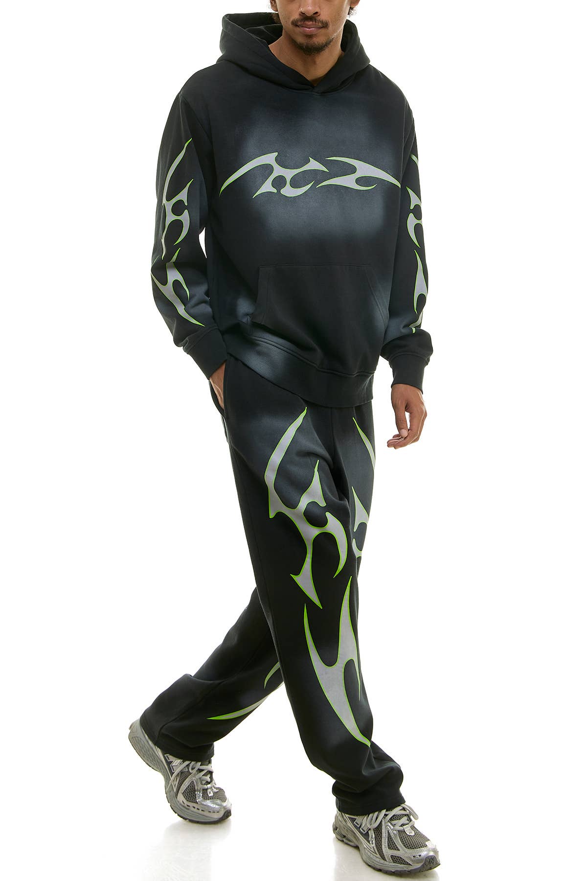 KDNK TRIBAL LOGO HOODIE AND SWEATPANTS SET