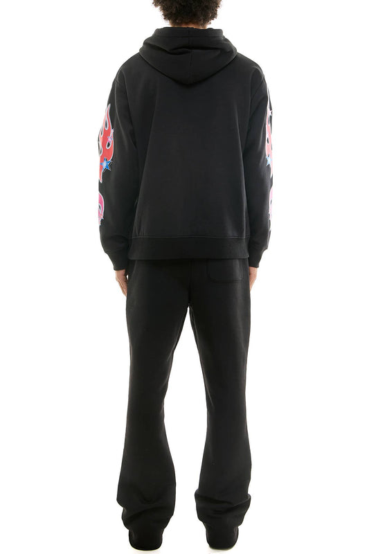 KDNK FLAME STAR HOODIE AND SWEATPANTS SET