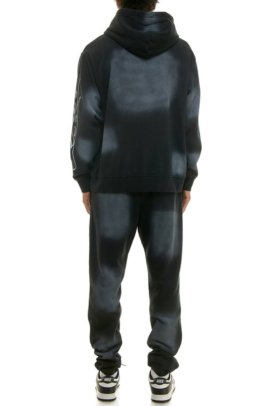 KDNK FLAME LOGO HOODIE AND JOGGER SWEATPANTS SET