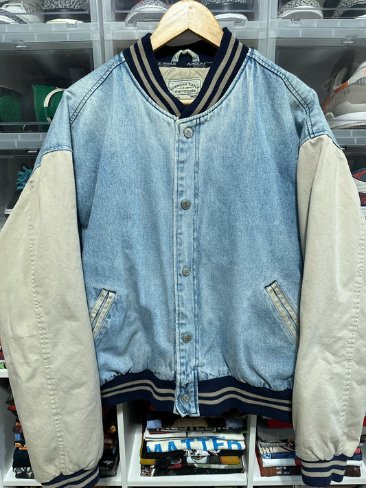 Vintage American Eagle Denim Varsity Jacket XL
