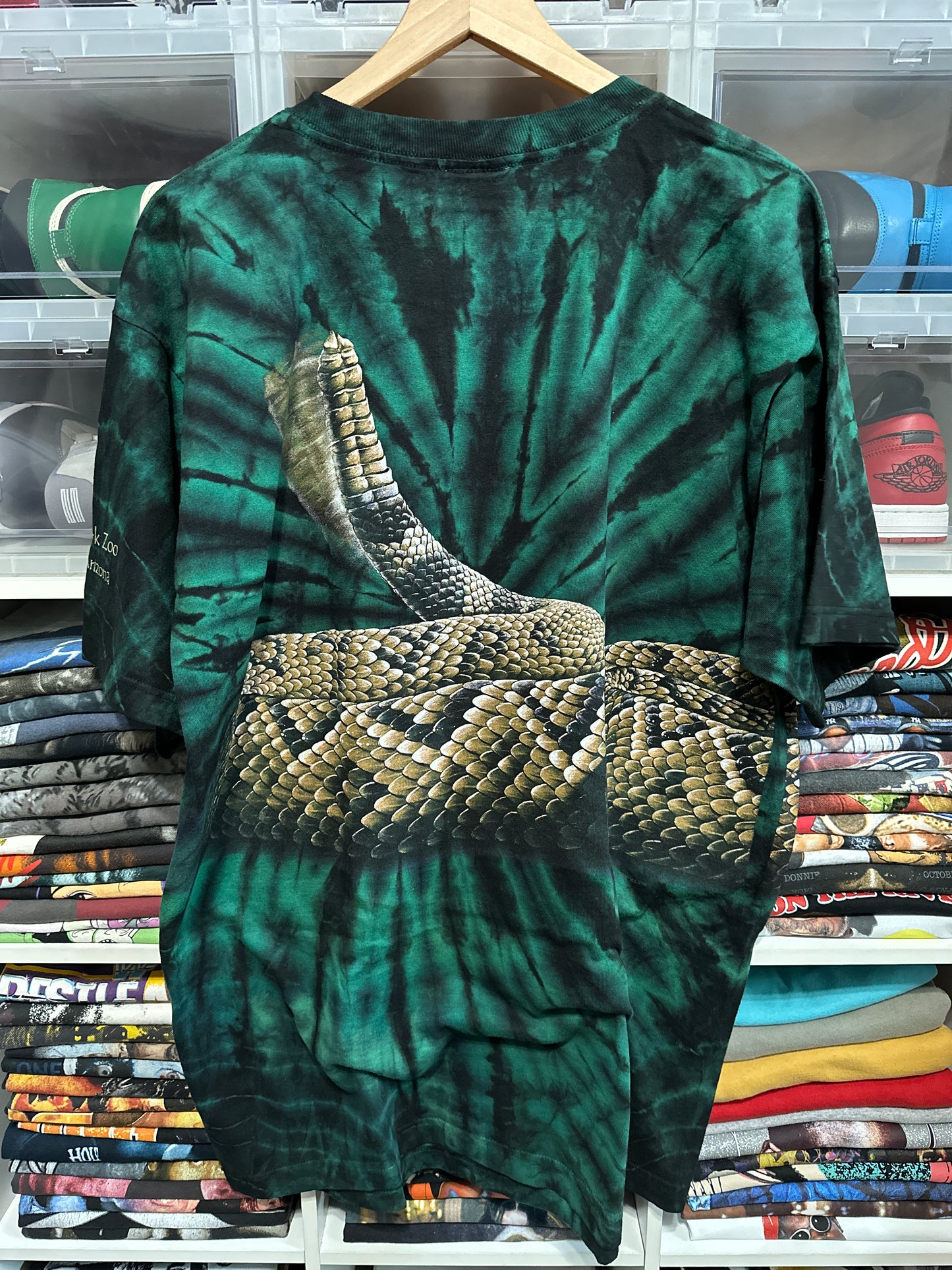Vintage 90s Rattle Snake All Over Print Graphic Nature Tee Size XL