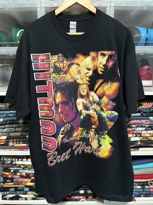 Vintage Style Bret Hart Wrestling Rap Tee XL